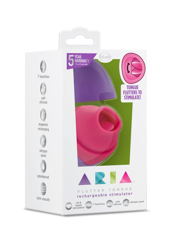 Blush Aria Flutter Tongue Purple Egg Vibrator