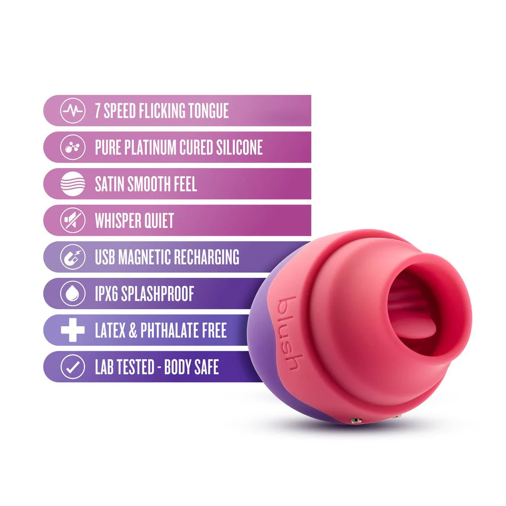 Blush Aria Flutter Tongue Purple Egg Vibrator - Image 4