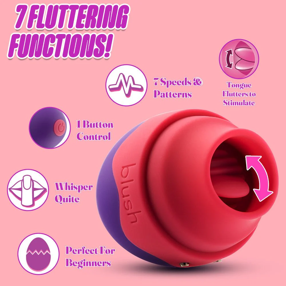 Blush Aria Flutter Tongue Purple Egg Vibrator - Image 8
