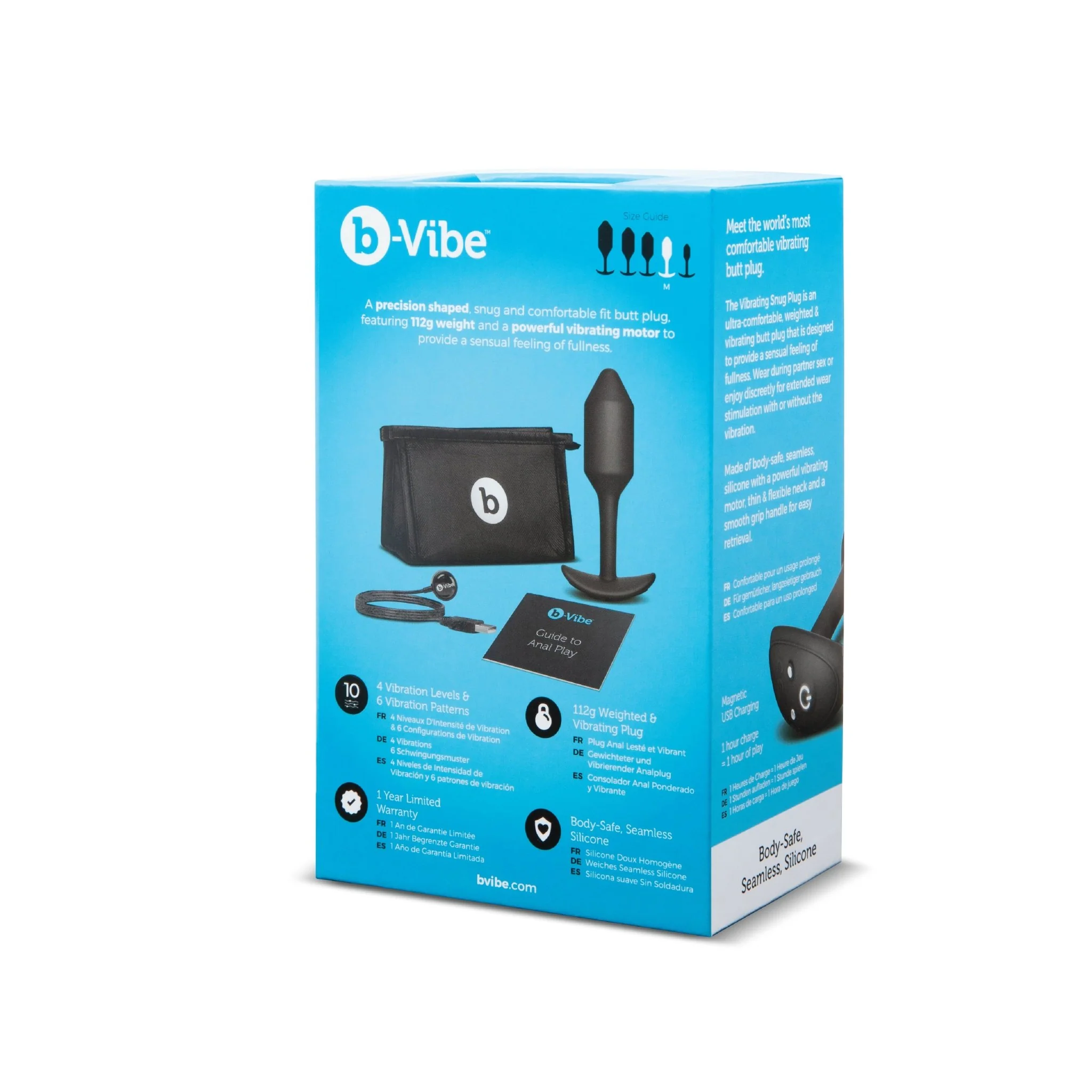 B-Vibe Vibrating Snug Plug 2 Black - Image 2