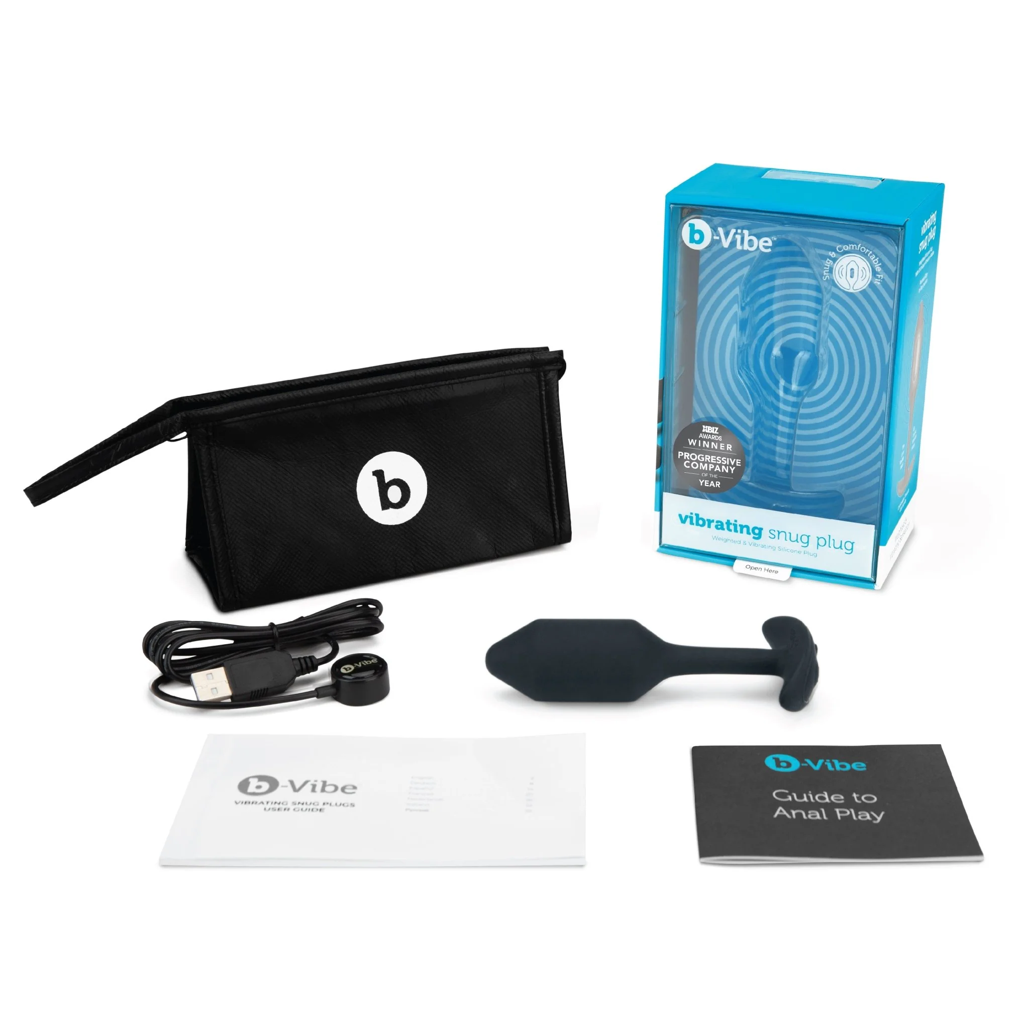 B-Vibe Vibrating Snug Plug 2 Black - Image 3