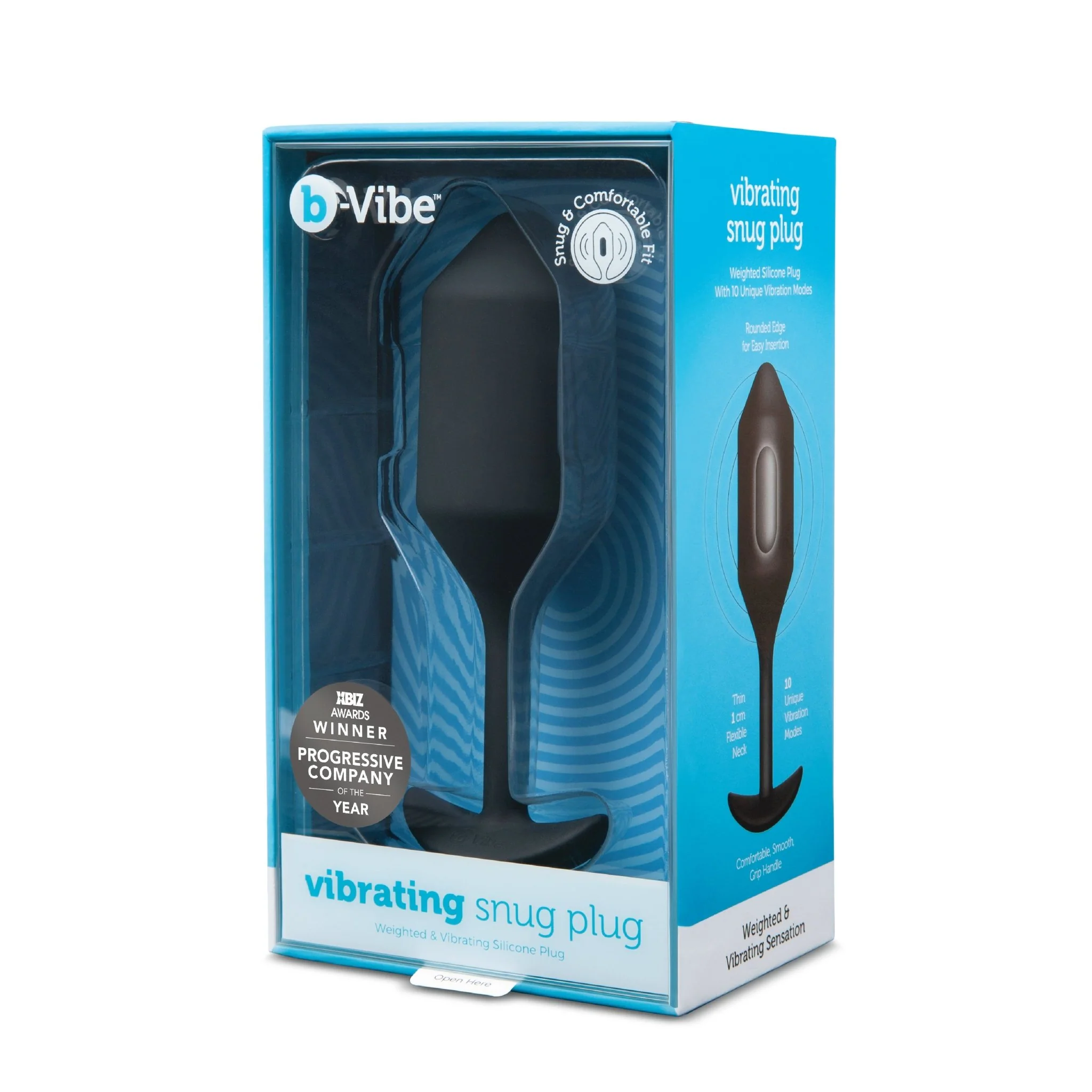 B-Vibe Vibrating Snug Plug Xl Black