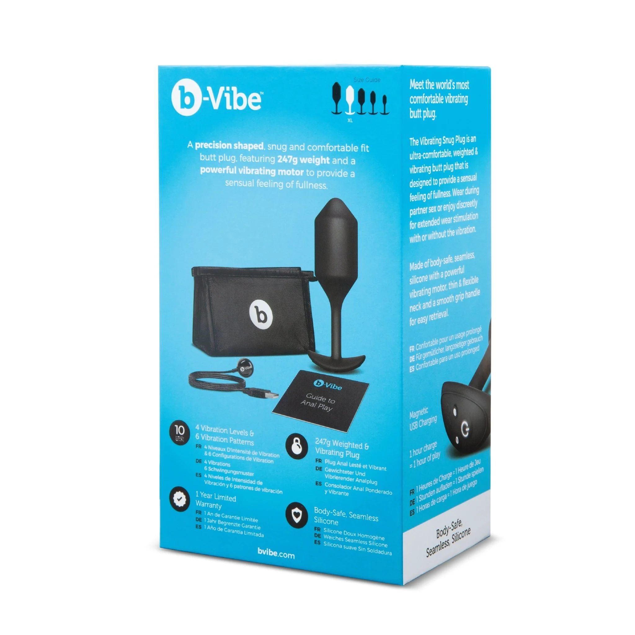 B-Vibe Vibrating Snug Plug Xl Black - Image 2