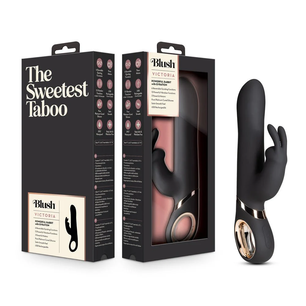 Blush Victoria Black Rabbit Vibrator - Image 4