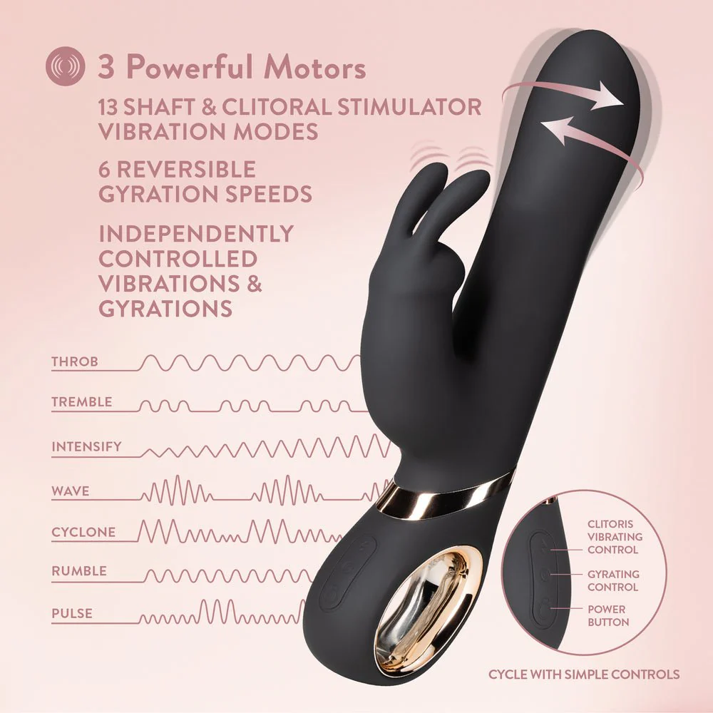 Blush Victoria Black Rabbit Vibrator - Image 6
