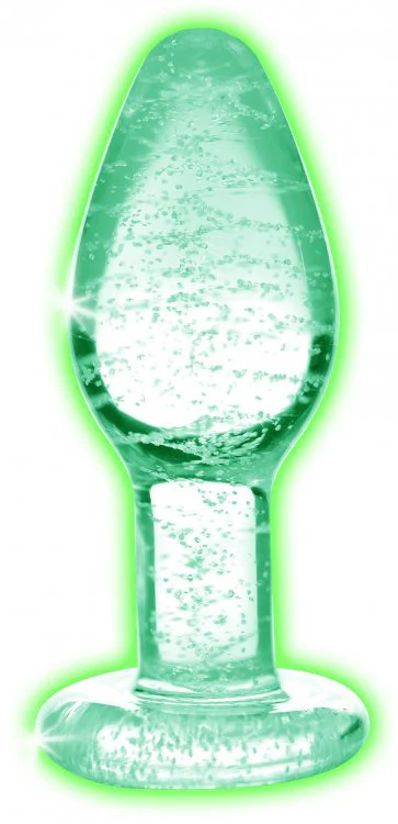 Booty Sparks Glow In The Dark Glass Plug - Small - Image 2