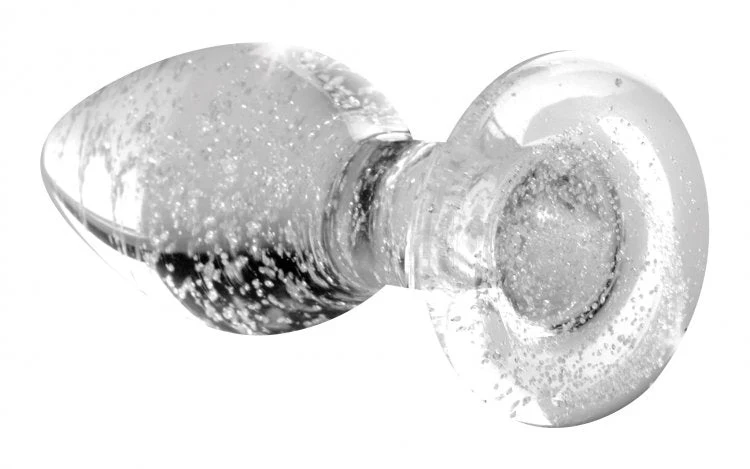 Booty Sparks Glow In The Dark Glass Plug - Small - Image 3