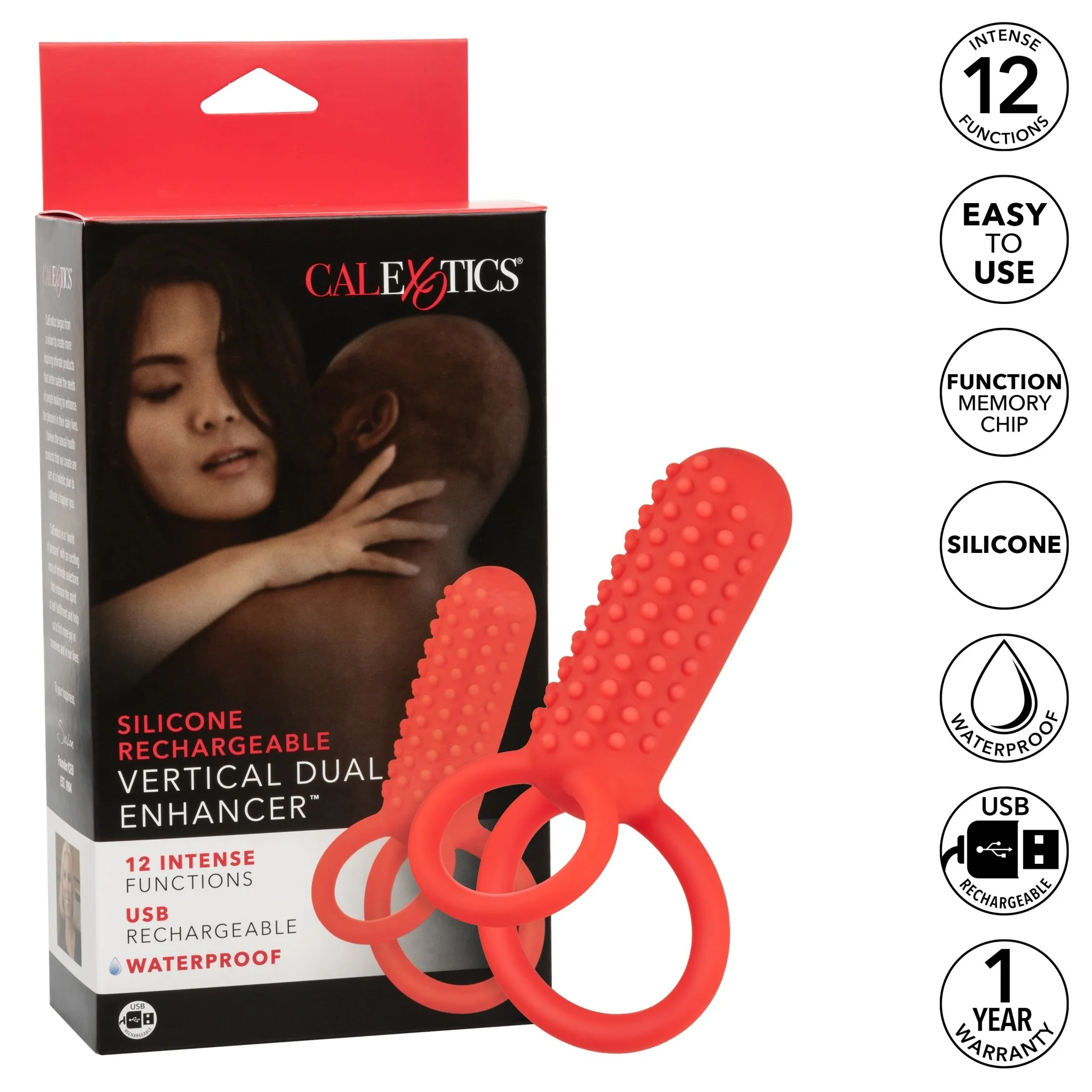 Silicone Rechargeable Vertical Dual Enhancer - Image 3