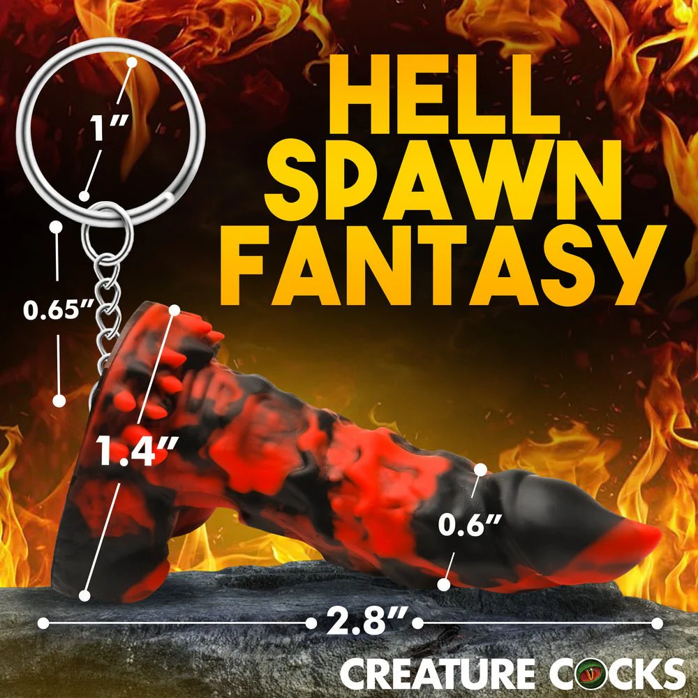 Creature Cocks Fire Demon Keychain - Image 3
