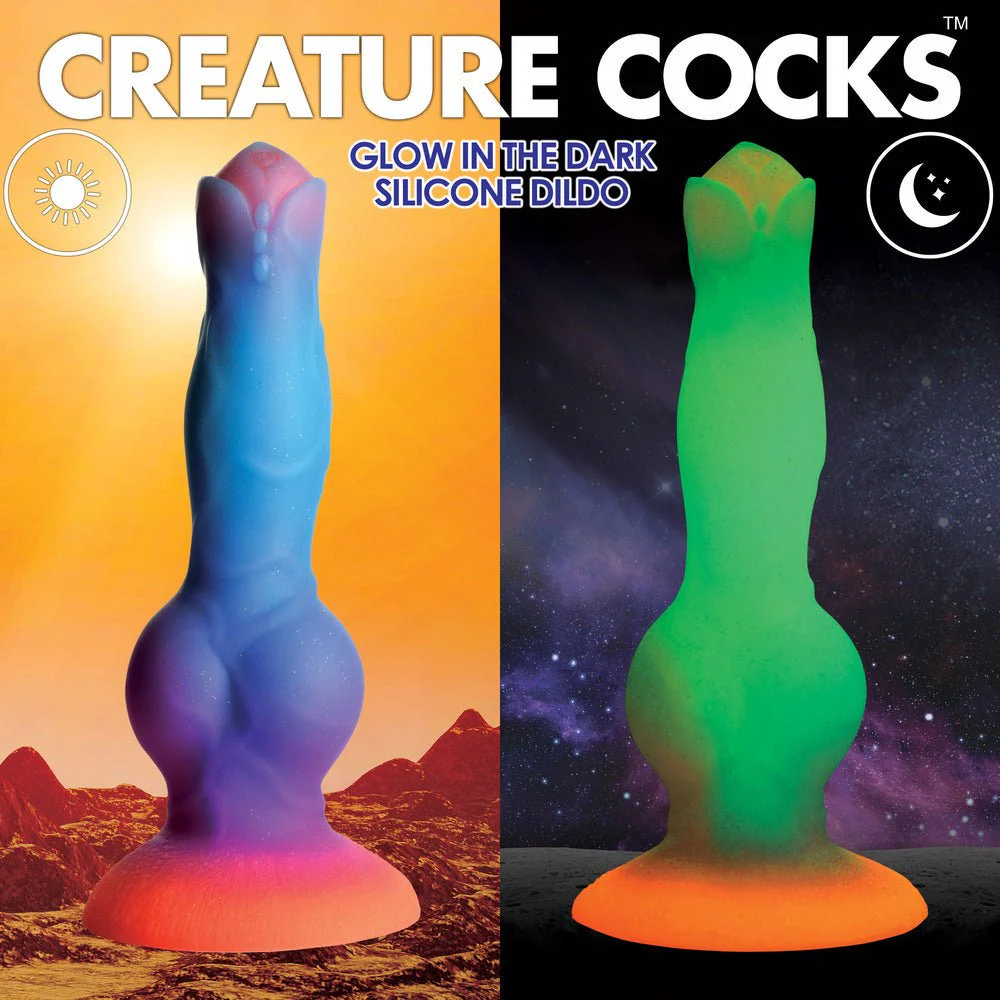 Creature Cocks Space Cock Glow-in-the-Dark Silicone Alien Dildo - Image 6
