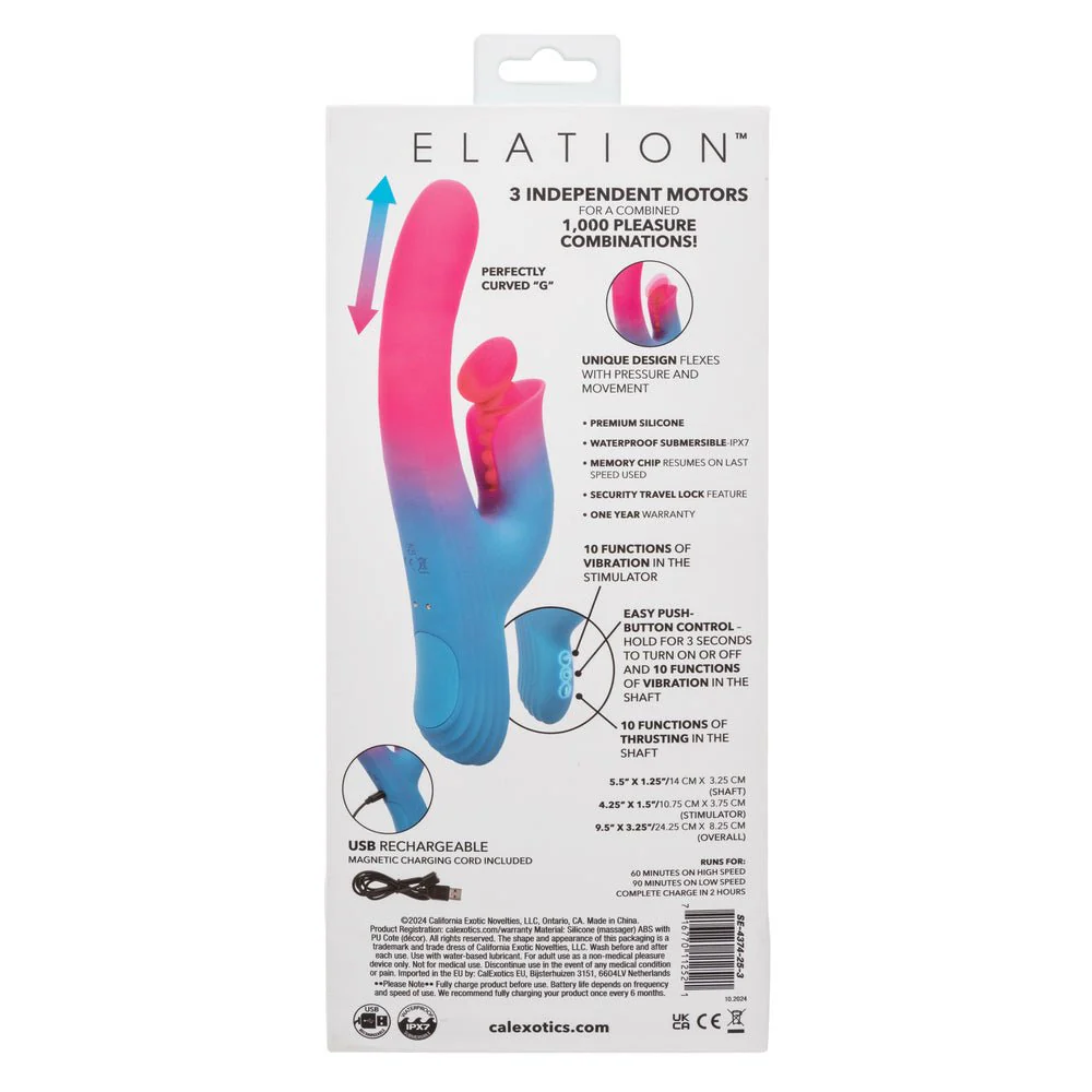 Elation Thrusting Dual Stimulator Rabbit Vibrator - Image 6