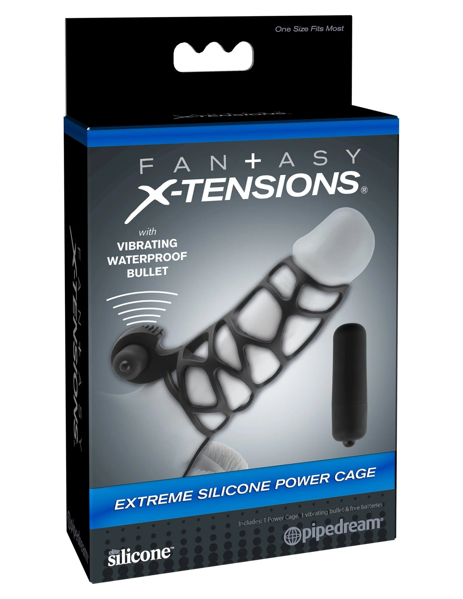 Fantasy X-Tensions Extreme Silicone Power Cage Black
