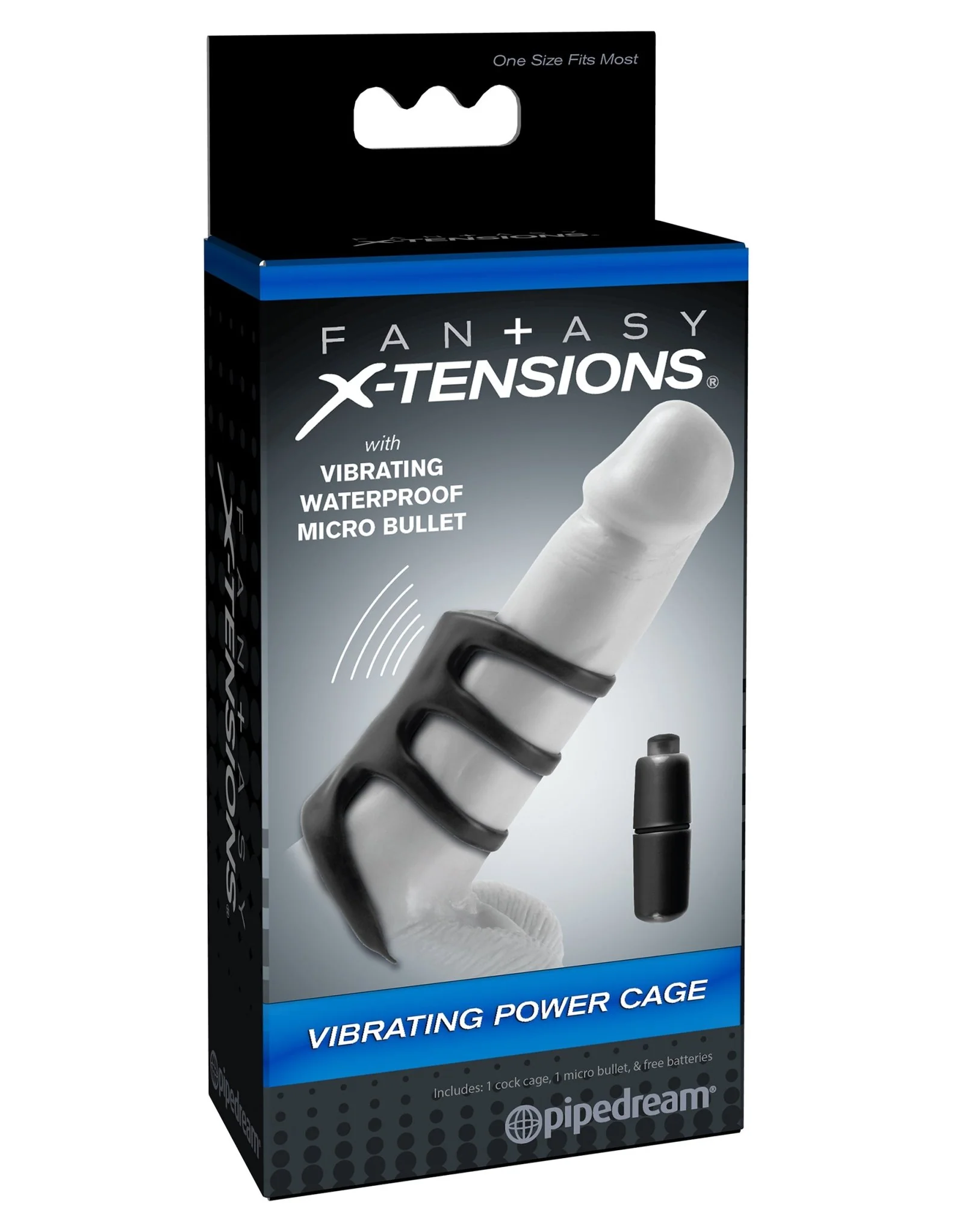 Fantasy X-Tensions Vibrating Powercage - Black