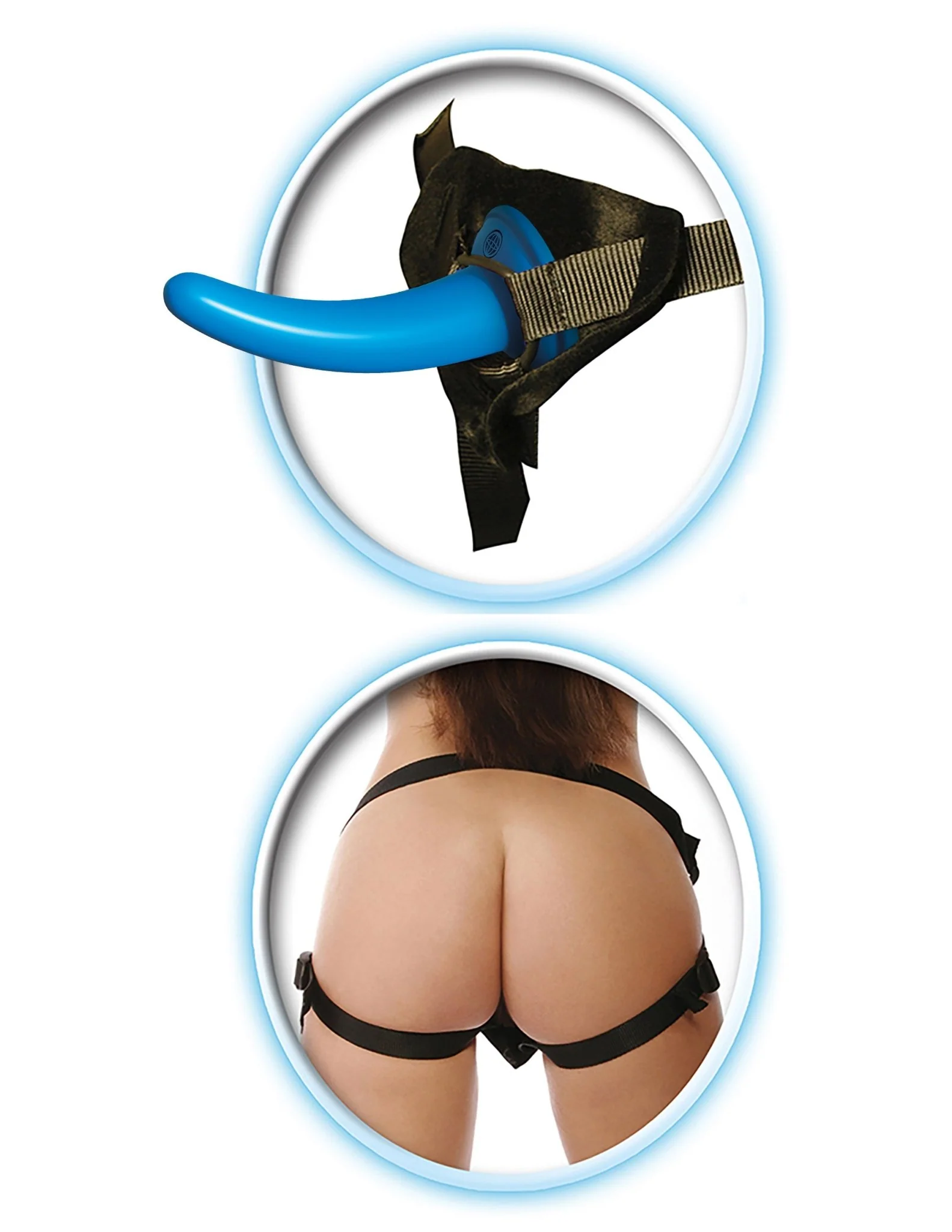 Fetish Fantasy Series Beginners Strap On For Him - Blue - 4.5" - Image 4