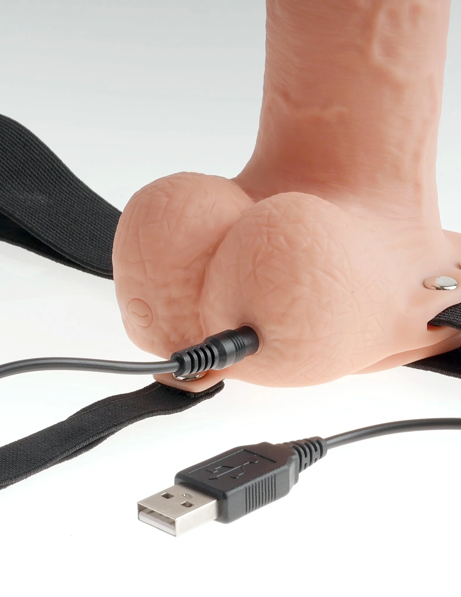 Fetish Fantasy Series 7" Hollow Rechargeable Strap-On With Ballls - Image 5