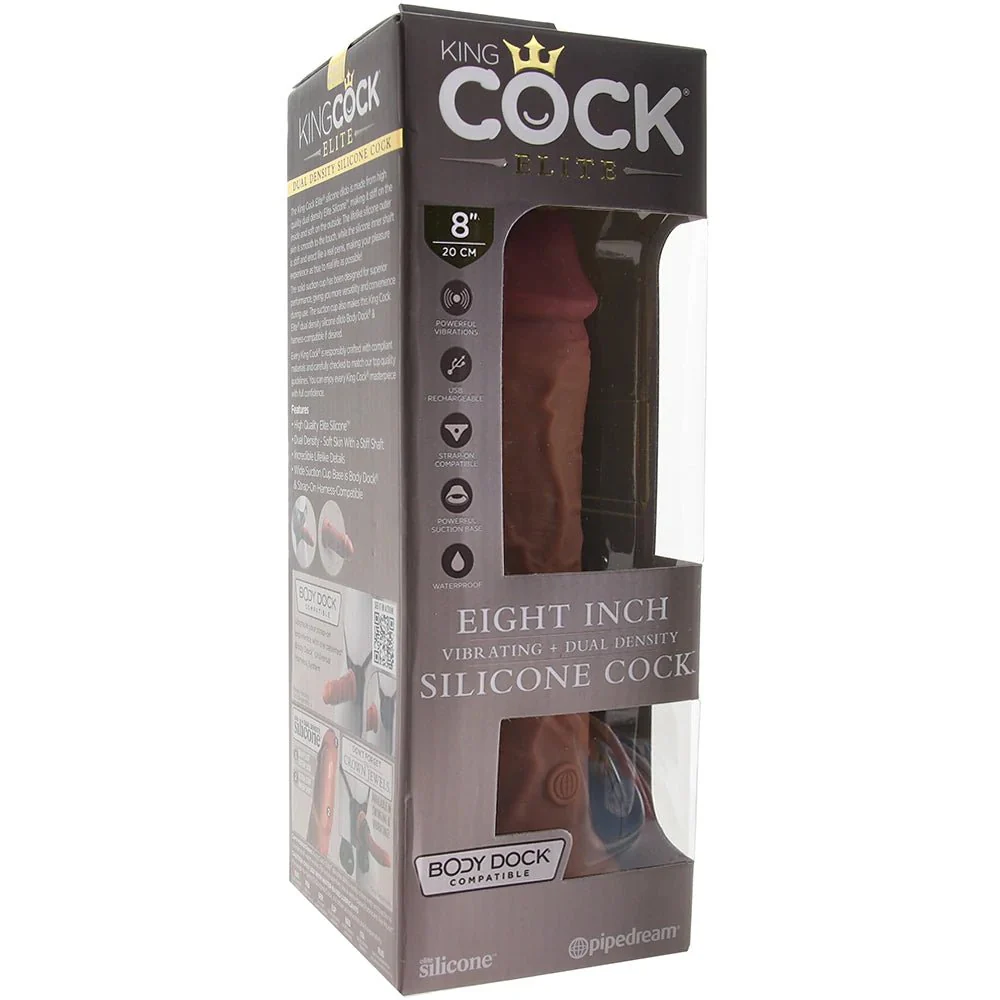 King Cock Elite Dual Density Vibrating Silicone Cock - Image 11