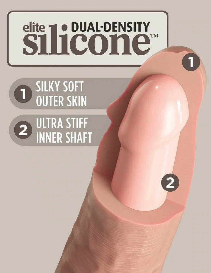 King Cock Elite Dual Density Vibrating Silicone Cock - Image 20