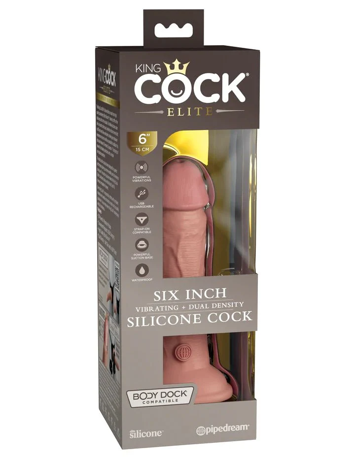 King Cock Elite Dual Density Vibrating Silicone Cock - Image 35