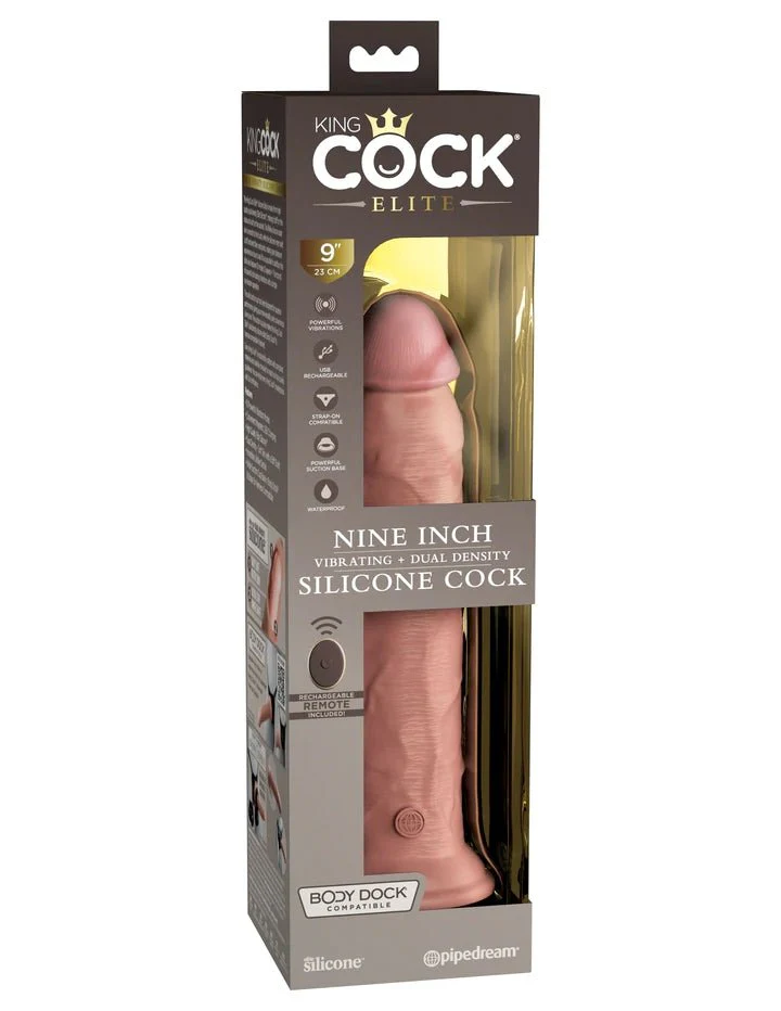 King Cock Elite Dual Density Vibrating Silicone Cock - Image 6