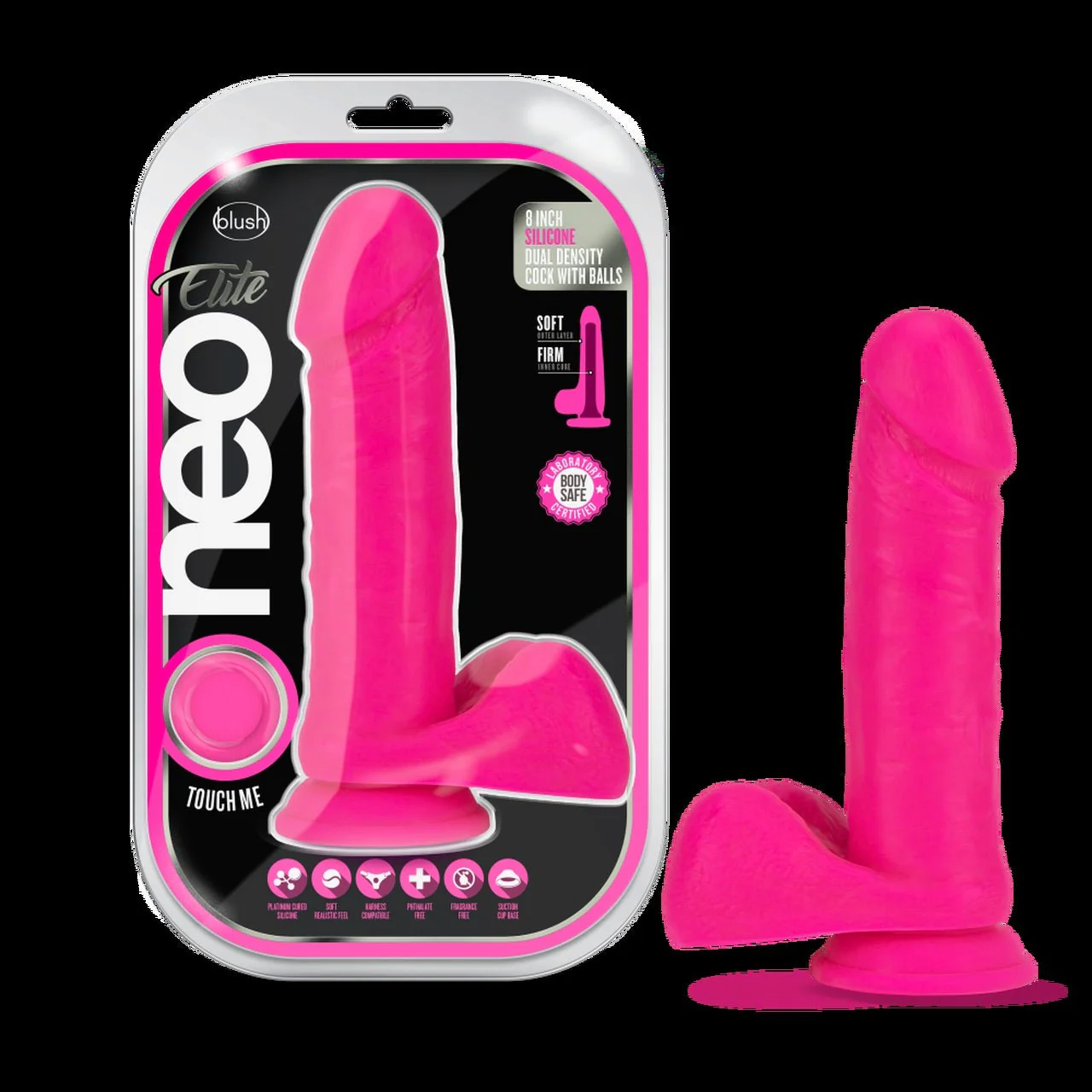 Neo Silicone Dual Density Cock With Balls - Image 38