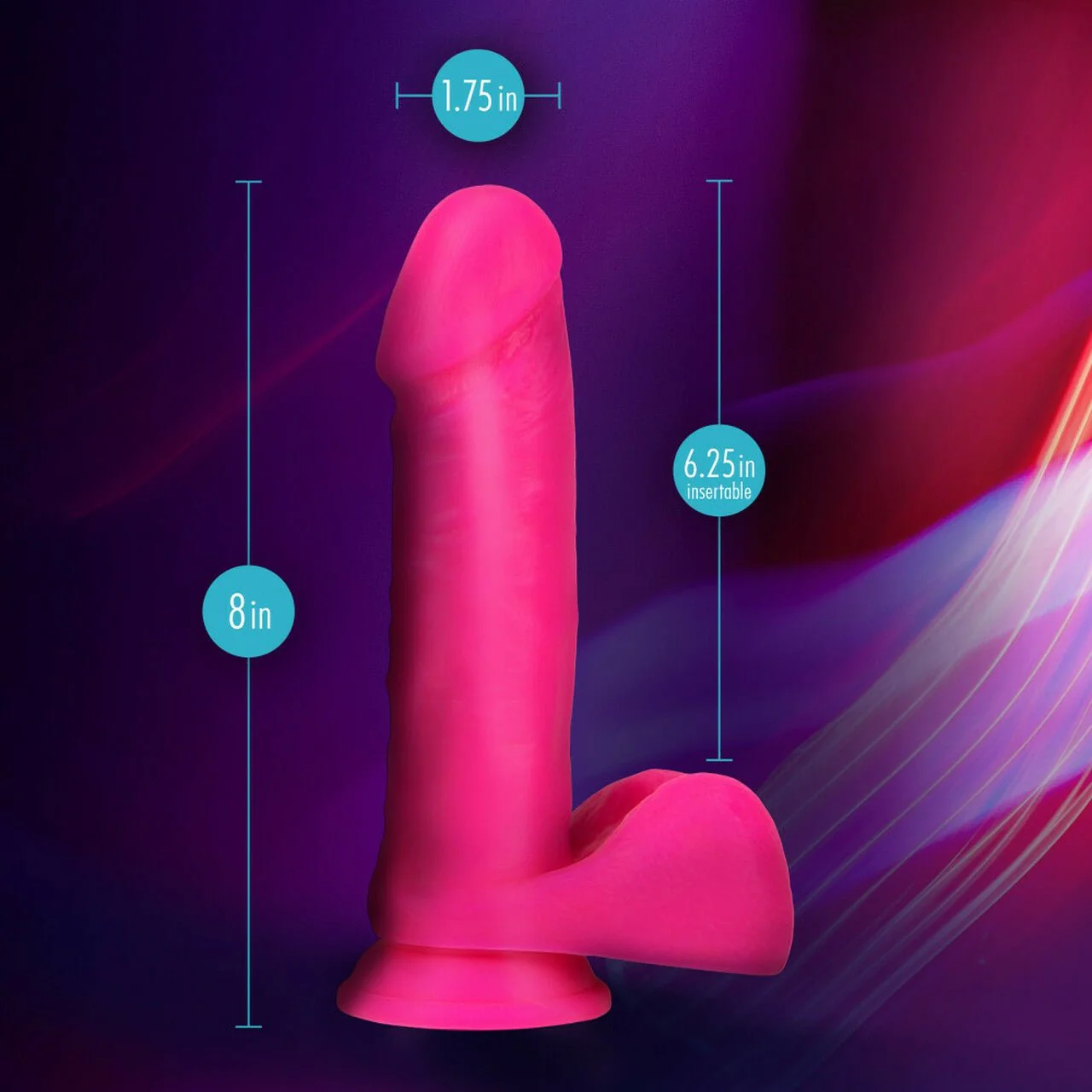 Neo Silicone Dual Density Cock With Balls - Image 40