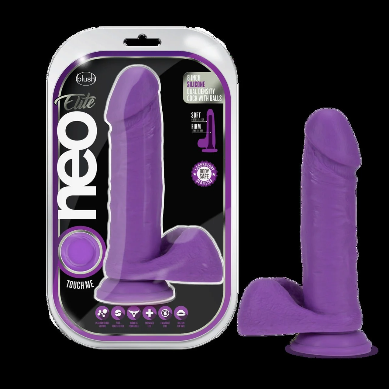 Neo Silicone Dual Density Cock With Balls - Image 45