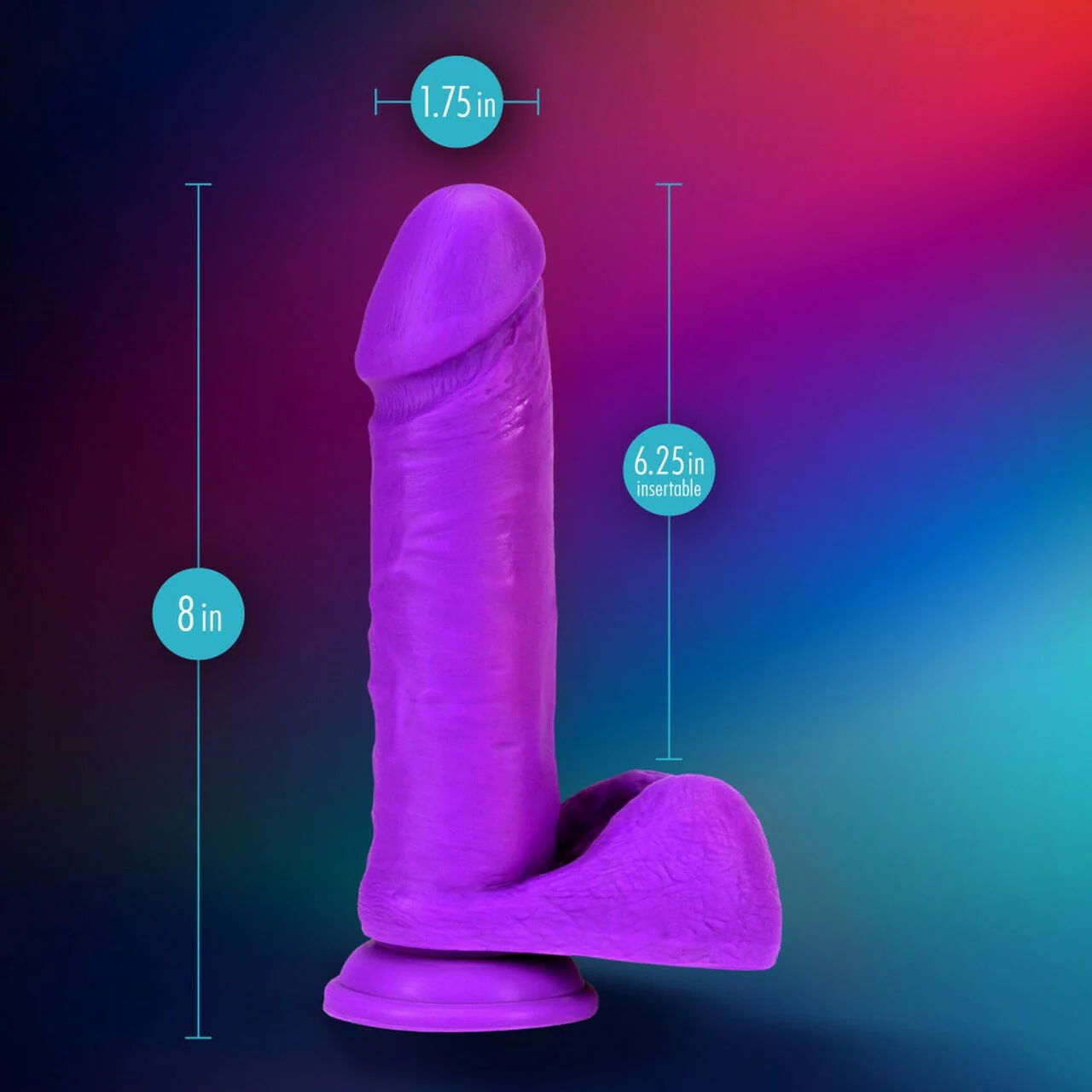 Neo Silicone Dual Density Cock With Balls - Image 47