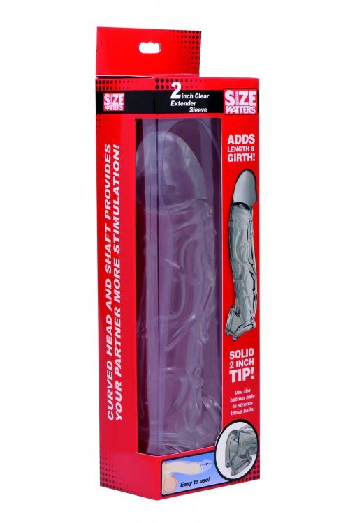 Size Matters 2" Penis Extender Sleeve - Clear