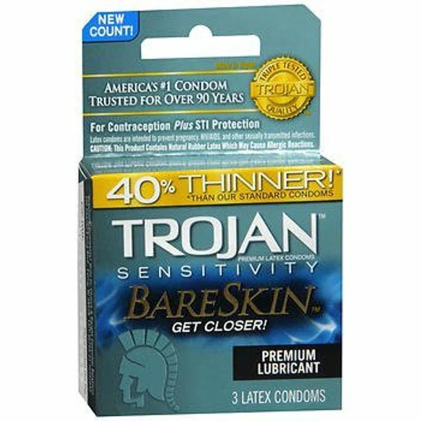 Trojan Sensitivity Bareskin Latex Condoms