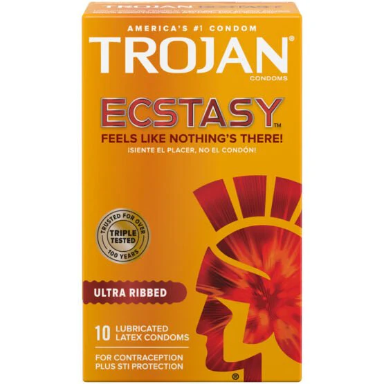 Trojan Ultra Ribbed Ecstasy 10Pk